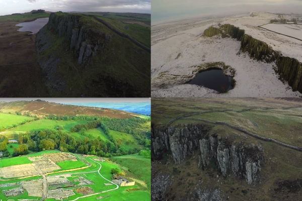 dronevideo's muur van hadrianus hillwalk tours reisvlogs